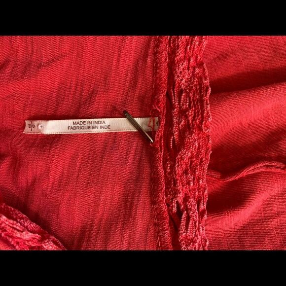 Free People Pink Boho Top size S - Picture 5 of 9